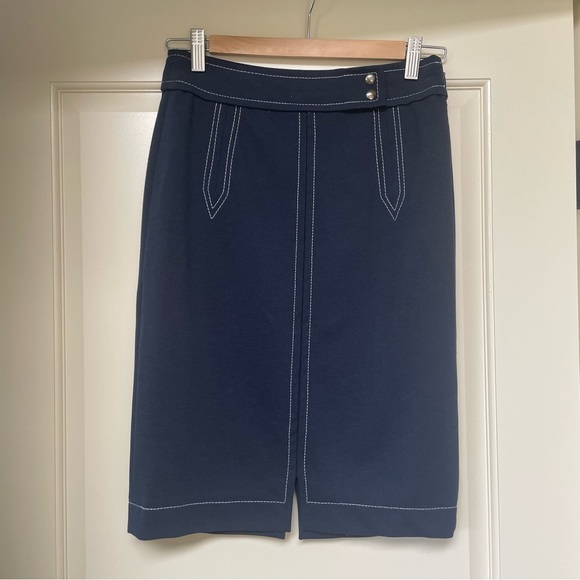 Banana Republic Navy Blue Pencil Skirt - Picture 1 of 6